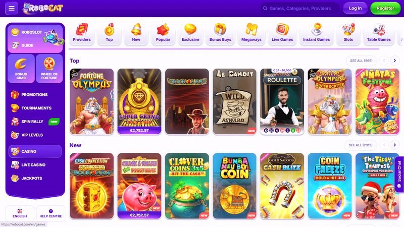 Robocat casino juegos